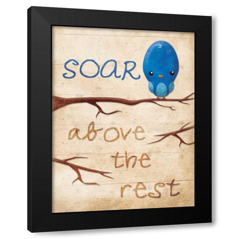 Soar Black Modern Wood Framed Art Print by Grey, Jace