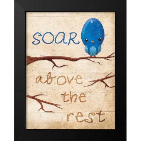 Soar Black Modern Wood Framed Art Print by Grey, Jace
