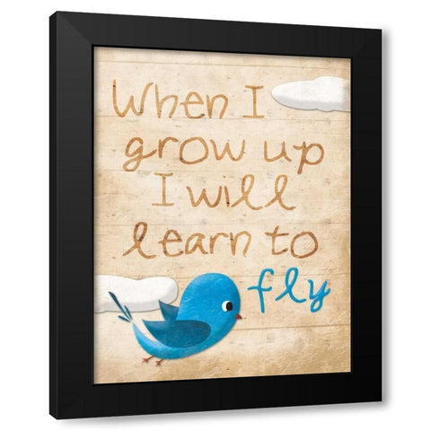 Fly Black Modern Wood Framed Art Print by Grey, Jace