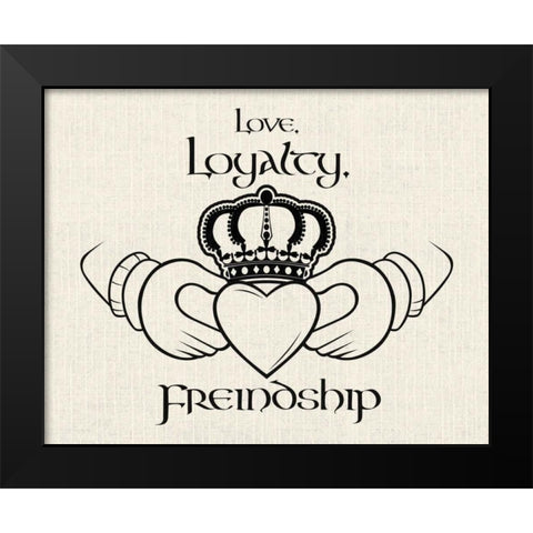 Love Loyalty Friendship 2 Black Modern Wood Framed Art Print by Grey, Jace