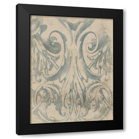 Victorian Pattern Black Modern Wood Framed Art Print by Grey, Jace
