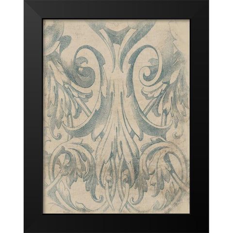 Victorian Pattern Black Modern Wood Framed Art Print by Grey, Jace