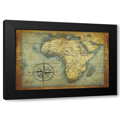 Afrika Black Modern Wood Framed Art Print with Double Matting by Grey, Jace