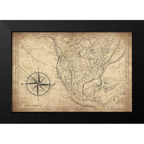 Nord America Black Modern Wood Framed Art Print by Grey, Jace