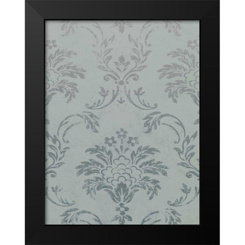 Silver Pattern Black Modern Wood Framed Art Print by Grey, Jace