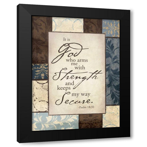 Blue God Black Modern Wood Framed Art Print with Double Matting by Grey, Jace