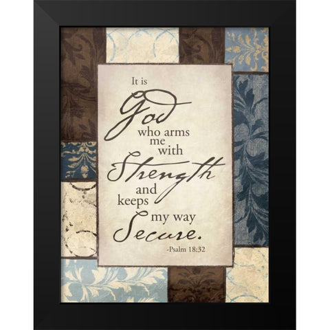 Blue God Black Modern Wood Framed Art Print by Grey, Jace