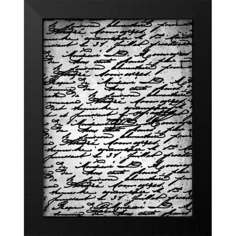 Black white text Black Modern Wood Framed Art Print by Grey, Jace