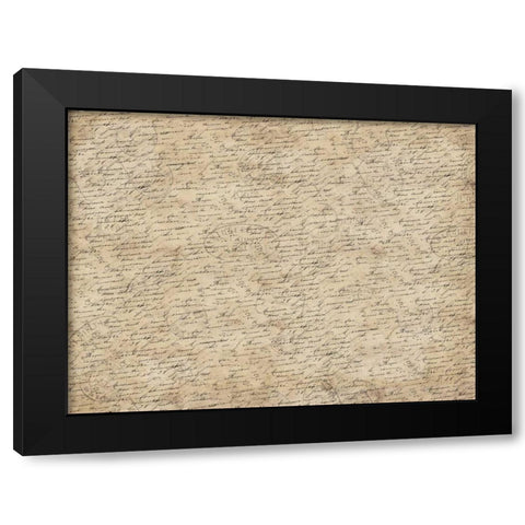 Cream text Black Modern Wood Framed Art Print with Double Matting by Grey, Jace