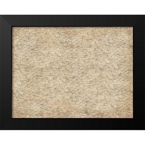 Cream text Black Modern Wood Framed Art Print by Grey, Jace