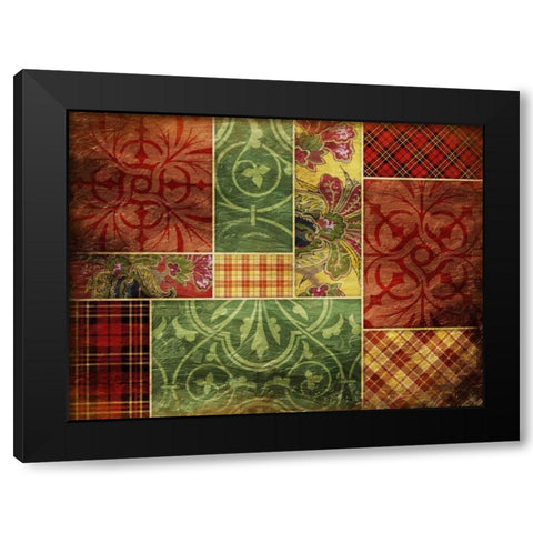 Fall Pattern Black Modern Wood Framed Art Print by Grey, Jace