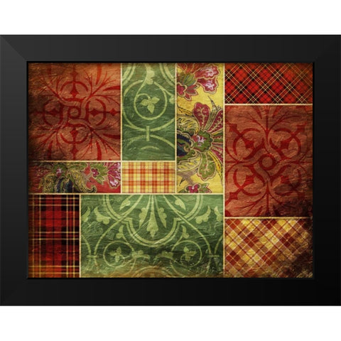Fall Pattern Black Modern Wood Framed Art Print by Grey, Jace
