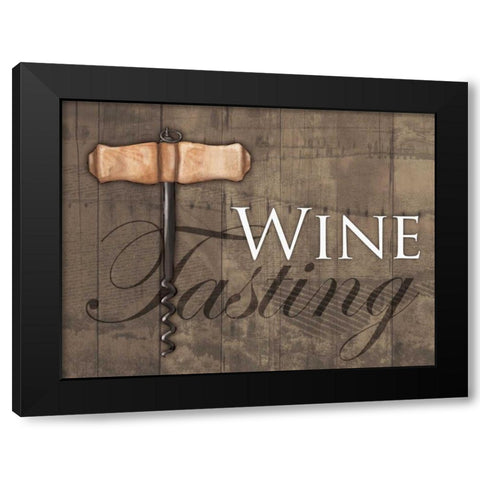 Wine Tasting Black Modern Wood Framed Art Print with Double Matting by Grey, Jace