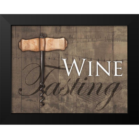 Wine Tasting Black Modern Wood Framed Art Print by Grey, Jace