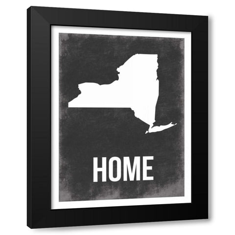 NY Home Black Modern Wood Framed Art Print by Grey, Jace