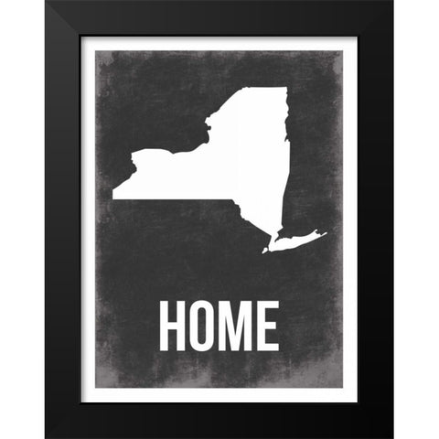 NY Home Black Modern Wood Framed Art Print by Grey, Jace
