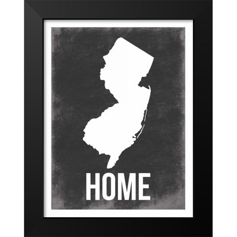 New Jersey Home Black Modern Wood Framed Art Print by Grey, Jace