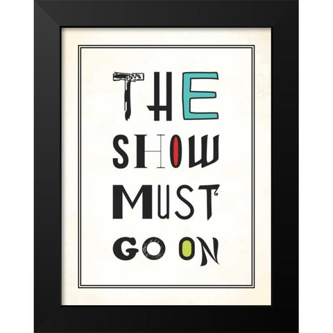 The show Black Modern Wood Framed Art Print by Grey, Jace