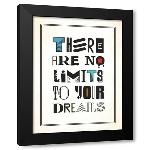 No Limits Black Modern Wood Framed Art Print by Grey, Jace