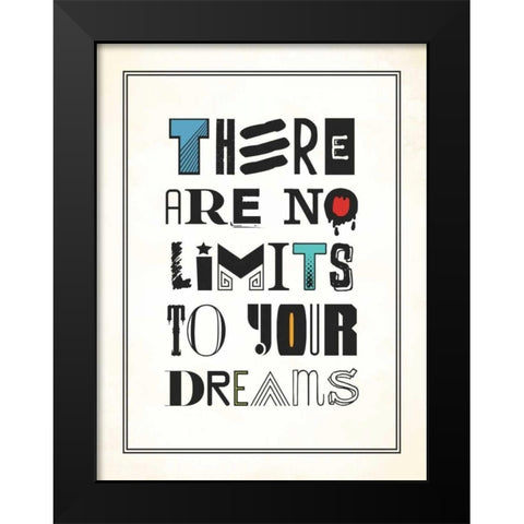 No Limits Black Modern Wood Framed Art Print by Grey, Jace