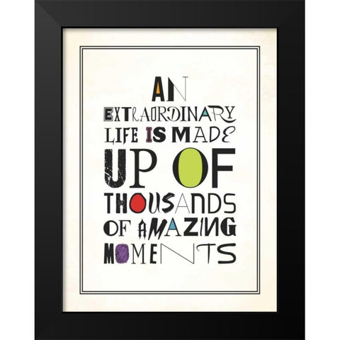 Moments Black Modern Wood Framed Art Print by Grey, Jace