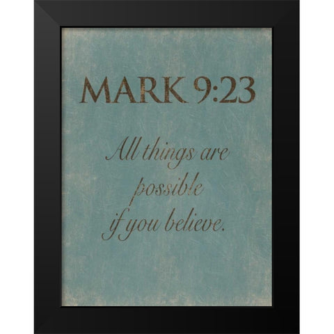 Mark 923 Black Modern Wood Framed Art Print by Grey, Jace