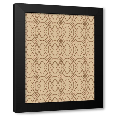 Simple pattern biege Black Modern Wood Framed Art Print with Double Matting by Grey, Jace
