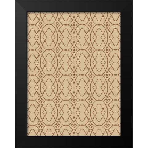 Simple pattern biege Black Modern Wood Framed Art Print by Grey, Jace