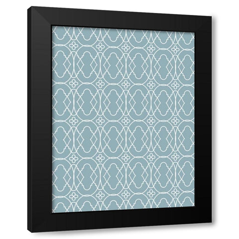 Simple pattern Black Modern Wood Framed Art Print by Grey, Jace