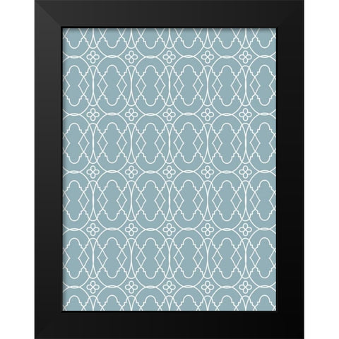 Simple pattern Black Modern Wood Framed Art Print by Grey, Jace