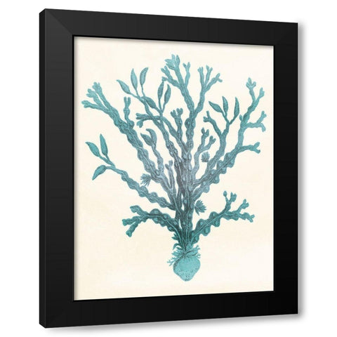 Blue Beach Black Modern Wood Framed Art Print by Grey, Jace