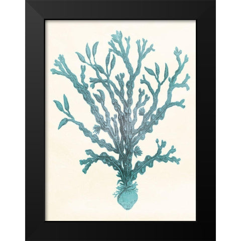 Blue Beach Black Modern Wood Framed Art Print by Grey, Jace