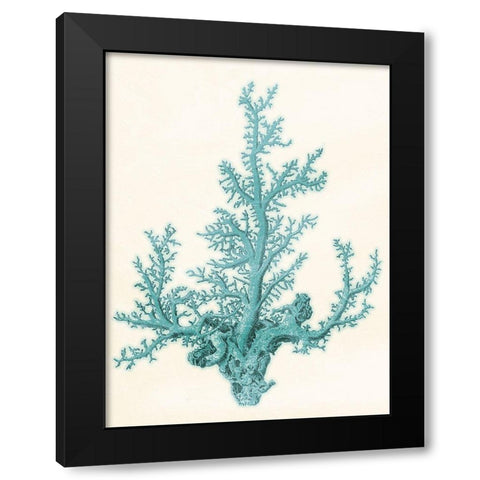 Blue Solid Beach Mate Black Modern Wood Framed Art Print with Double Matting by Grey, Jace