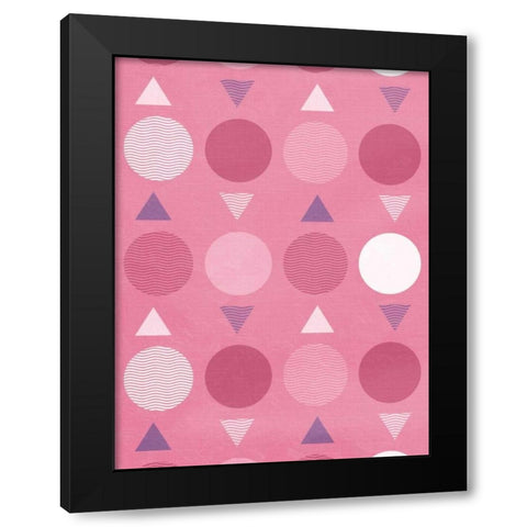Pink movement Black Modern Wood Framed Art Print by Grey, Jace