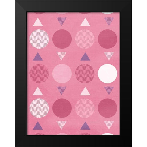 Pink movement Black Modern Wood Framed Art Print by Grey, Jace