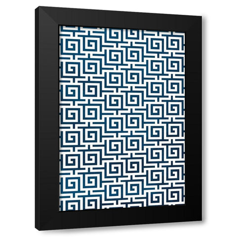 Indigo keys two Black Modern Wood Framed Art Print by Grey, Jace