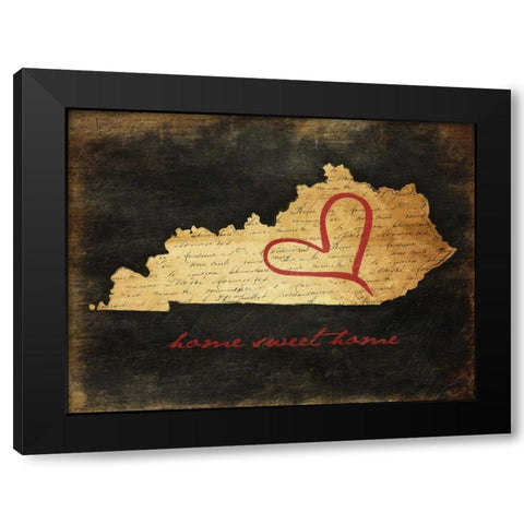 Home Sweet Home KY Black Modern Wood Framed Art Print by Grey, Jace