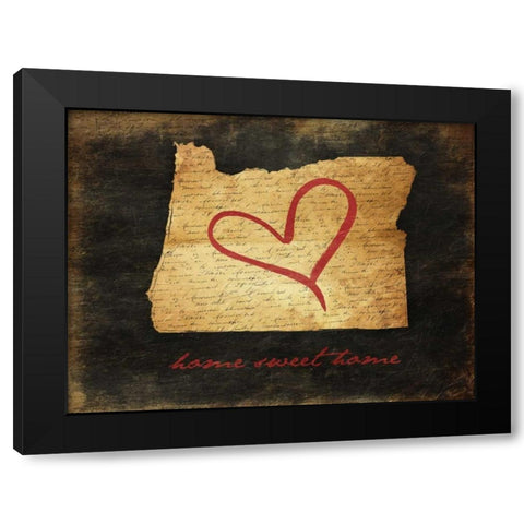 Home Sweet Home OR Black Modern Wood Framed Art Print with Double Matting by Grey, Jace