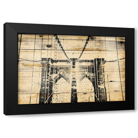 Wood Bridge Black Modern Wood Framed Art Print with Double Matting by Grey, Jace