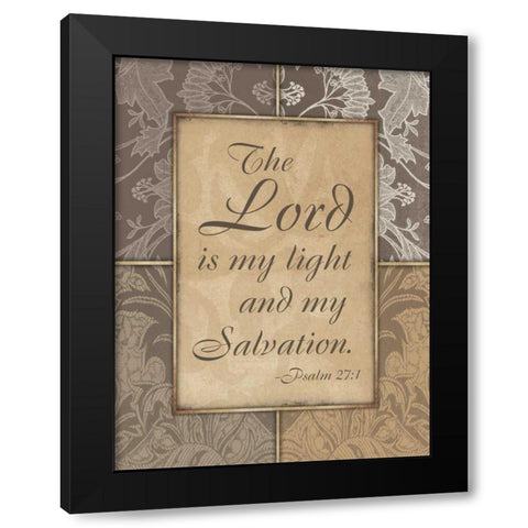 Lord Is My Light V2 Black Modern Wood Framed Art Print by Grey, Jace