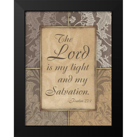 Lord Is My Light V2 Black Modern Wood Framed Art Print by Grey, Jace