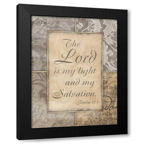 Lord Is My Light Black Modern Wood Framed Art Print with Double Matting by Grey, Jace