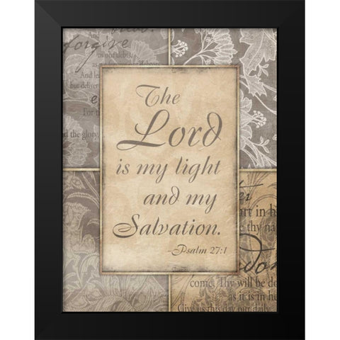 Lord Is My Light Black Modern Wood Framed Art Print by Grey, Jace