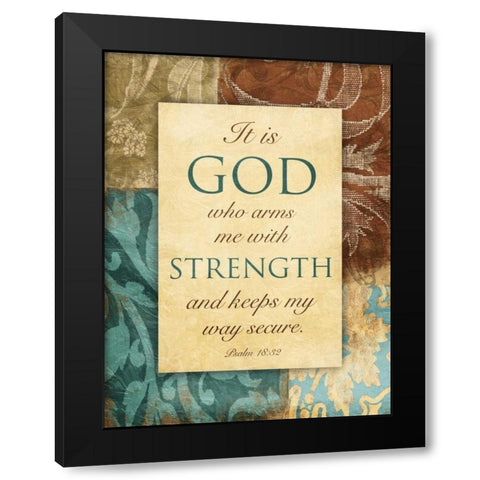 God Arms Black Modern Wood Framed Art Print with Double Matting by Grey, Jace