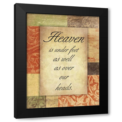Heaven Spice Patch Black Modern Wood Framed Art Print with Double Matting by Grey, Jace