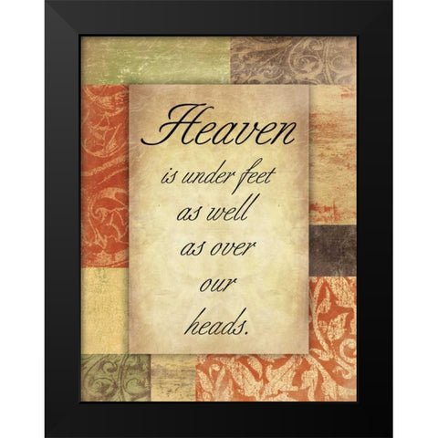 Heaven Spice Patch Black Modern Wood Framed Art Print by Grey, Jace