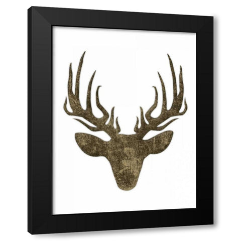 Aged Deer Mate Black Modern Wood Framed Art Print by Grey, Jace