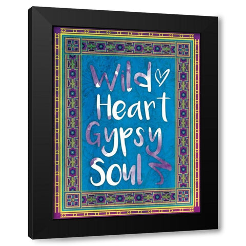 Wild Heart Black Modern Wood Framed Art Print with Double Matting by Grey, Jace