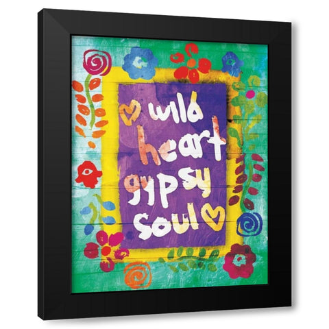 Gypsy Soul Black Modern Wood Framed Art Print by Grey, Jace