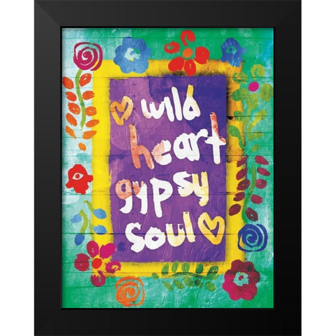 Gypsy Soul Black Modern Wood Framed Art Print by Grey, Jace